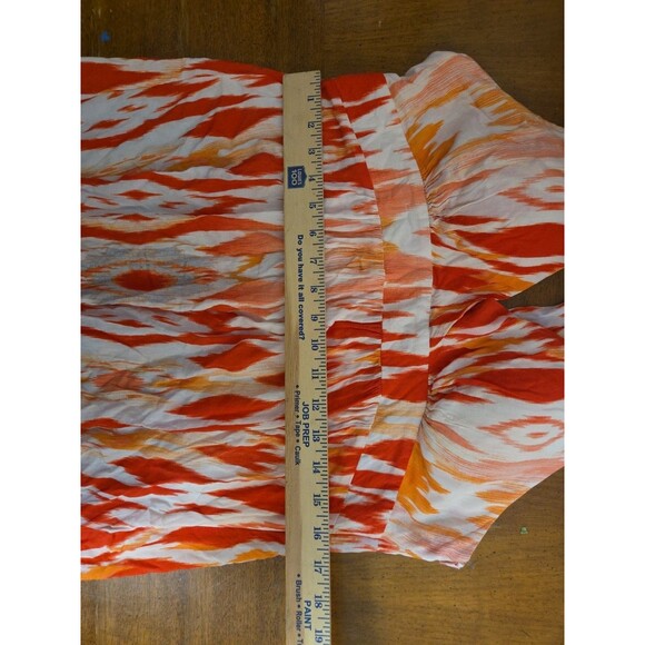 Athleta Faded Ikat Maxi Dress XL Coral Sand‎ Summer Beach Vacation Sundress - Picture 7 of 9